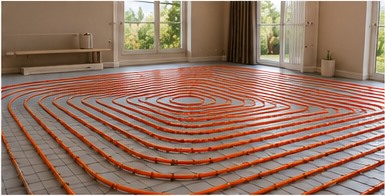 Underfloor heating installation