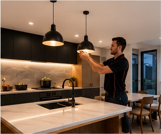 Renovated kitchen electrical installation
