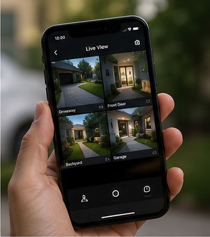 Mobile security camera view