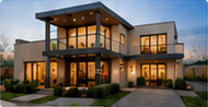Modern residential renovation exterior